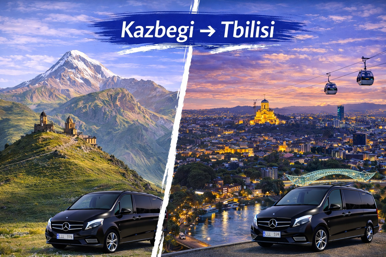 Kazbegi to Tbilisi Private Transfer